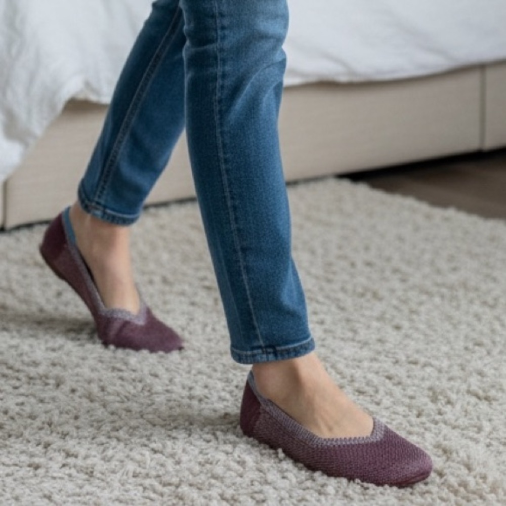 Rothy’s Rare Birdseye Plum Ballet Flats – Size 8.5 Authentic Very Good Condition - Picture 4 of 17
